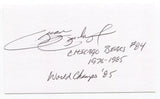 Brian Baschnagel 3x5 Index Card Autographed Chicago Bears Super Bowl Champions