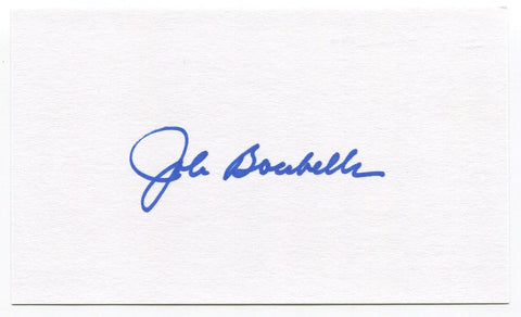 John Boccabella Signed 3x5 Index Card Autographed Chicago Cubs Debut 1963
