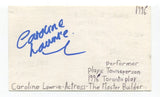 Caroline Lawrie Signed 3x5 Index Card Autographed Actress Doctors Wednesday