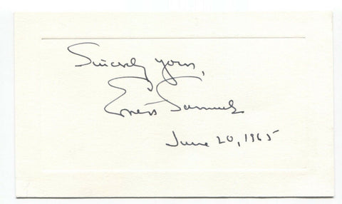 Fred Schwarz Signed Card Autographed Signature Activist Author
