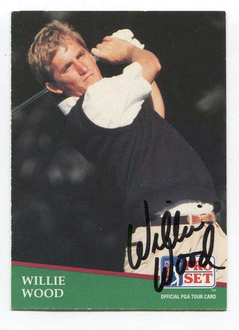 1991 Pro Set PGA Golf Willie Wood Signed Card Autographed Signature #4