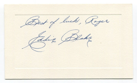 Ed "Eddie" Blake Signed Card Autograph Baseball MLB Roger Harris Collection