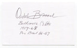 Ordell Braase Signed 3x5 Index Card Autographed  Baltimore Colts NFL ProBowl