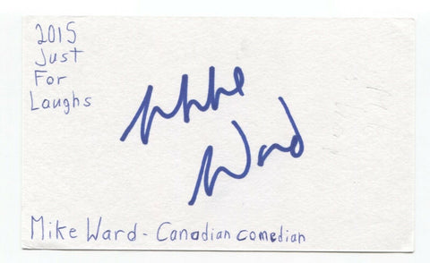 Mike Ward Signed 3x5 Index Card Autographed Signature Comedian Comic Actor