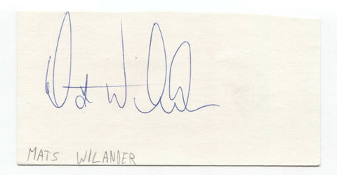 Mats Wilander Signed 3x5 Index Card Autographed Tennis Signature