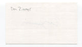 Don Zimmer Signed 3x5 Index Card Autographed Baseball MLB Los Angeles Dodgers