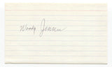 Woody Jensen Signed 3x5 Index Card Baseball Autographed Signature