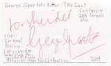 George Spartels Signed 3x5 Index Card Autographed Actor Mad Max Thunderdome