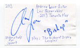 Andrew Love Signed 3x5 Index Card Autographed Actor Les Miserables