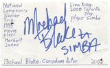 Michael Blake Signed 3x5 Index Card Autographed Signature Actor