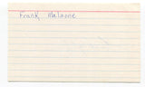 Frank Malzone Signed 3x5 Index Card Autographed MLB Baseball Boston Red Sox