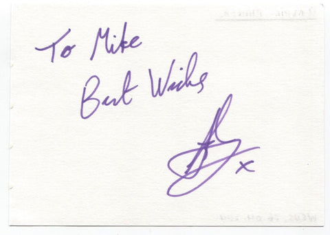 Dominic Marsh Signed Page Autographed Signature Inscribed "To Mike" Doctors