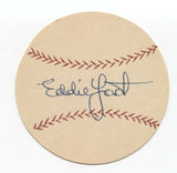 Eddie Yost Signed Paper Baseball Autographed Signature Washington Senators
