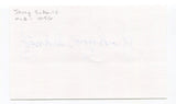 Johnny Schmitz Signed 3x5 Index Card Autographed MLB Baseball Brooklyn Dodgers