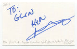 Ken Kostick Signed 3x5 Index Card Autographed Signature TV Host Chef