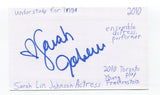 Sarah Lin Johnson Signed 3x5 Index Card Autographed Actress Young Frankenstein