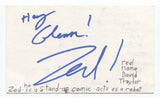David Zed Signed 3x5 Index Card Autographed Signature Comedian Robot Comic Actor
