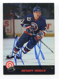 1992 Score Sharp Shooters Benoit Hogue Signed Card Hockey NHL Autograph AUTO #21