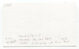 Eric Wright Signed 3x5 Index Card Autographed Signature Author Writer Novelist