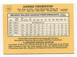 1985 Donruss Andre Thornton Signed Card Baseball MLB Autographed AUTO #468