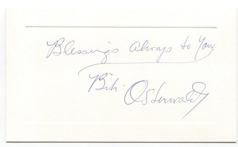 Bibi Osterwald Signed Card Autographed Signature Actress