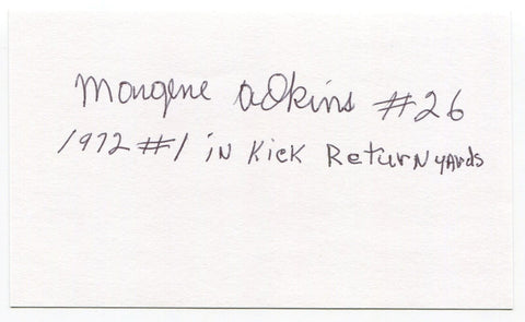 Margene Askins Signed 3x5 Index Card Autograph Signature NFL Ottawa Rough Riders