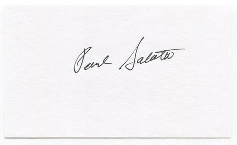 Paul Salata Signed 3x5 Index Card Autographed NFL Football 1948 USC Trojans