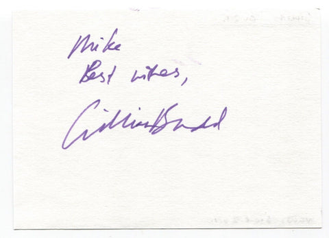 Gillian Budd Signed Page Autographed Signature Inscribed "To Mike" Actress
