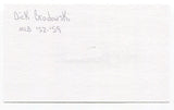 Dick Brodowski Signed 3x5 Index Card Autographed MLB Baseball Boston Red Sox