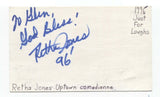 Retha Jones Signed 3x5 Index Card Autographed Signature Comedian Comic Actress