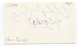 Sloan - Chris Murphy Signed 3x5 Index Card Autographed Signature Band