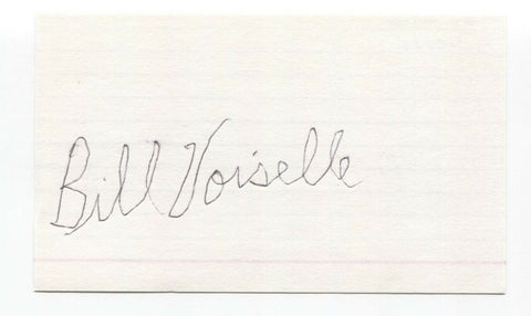 Bill Voiselle Signed 3x5 Index Card Baseball Autographed Signature Giants