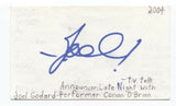 Joel Godard Signed 3x5 Index Card Autographed Signature Voice Announcer Conan