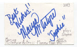Marisa McIntyre Signed 3x5 Index Card Autographed Actress Chucky Paw Patrol