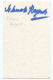 Chuck Rayner Signed 3x5 Index Card Autographed NHL Hockey Hall of Fame HOF