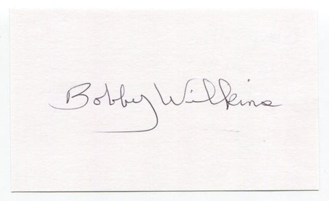 Bobby Wilkins Signed 3x5 Index Card Autograph Baseball MLB Philadelphia Athletic