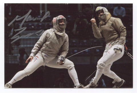 Mariel Zagunis Signed Photograph Autographed Olympic Gold Medalist in Fencing