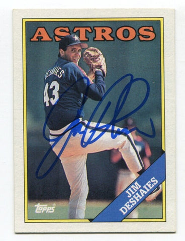 1988 Topps Traded Jim Deshaies Signed Card Baseball Autographed #24