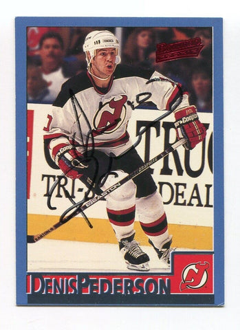 1996 Topps Denis Pederson Signed Card Hockey NHL Autograph AUTO #138