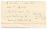 Frank Crosetti Signed 3x5 Index Card Autographed Baseball MLB New York Yankees