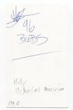 Holly McNarland Signed 3x5 Index Card Autographed Signature Singer