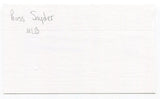 Russell Snyder Signed 3x5 Index Card Autographed MLB Kansas City Athletics