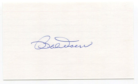 Bob "Bobby" Doerr Signed 3x5 Index Card Autographed MLB Baseball Red Sox HOF