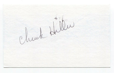 Chuck Hiller Signed 3x5 Index Card Baseball Autographed Signature