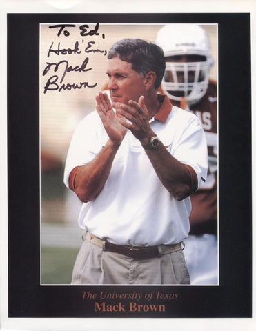 Mack Brown Signed 8x10 Photo College NCAA Football Coach Autograph Texas