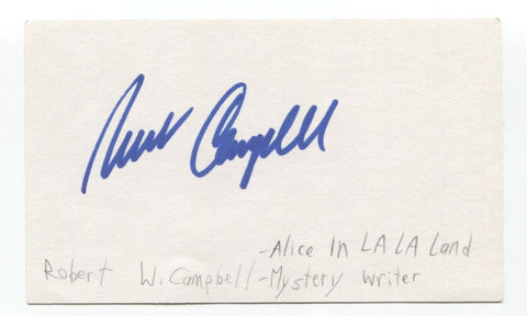 Robert Campbell Signed 3x5 Index Card Autographed Signature Author Writer