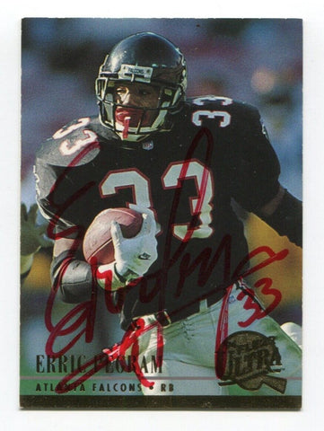 1994 Fleer Ultra Erric Pegram Signed Card Football Autograph NFL AUTO #40