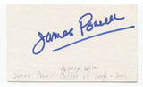 James Powell Signed 3x5 Index Card Autographed Signature Author Writer