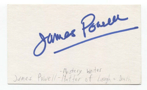 James Powell Signed 3x5 Index Card Autographed Signature Author Writer