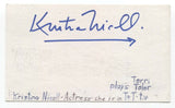 Kristina Nicoll Signed 3x5 Index Card Autographed Signature Actress Voice